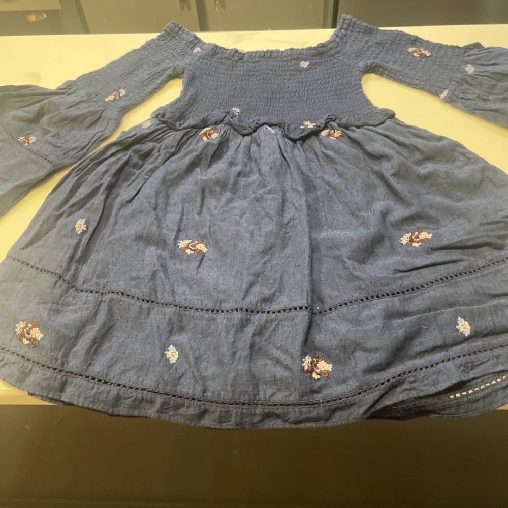 Free People Blue Floral Mini Dress